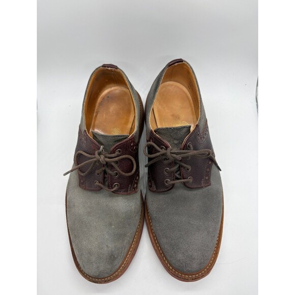 Mark McNairy \'The Saddle\' Grey Suede and Brown Grain Leather Shoes US 9 1/2 main image 11